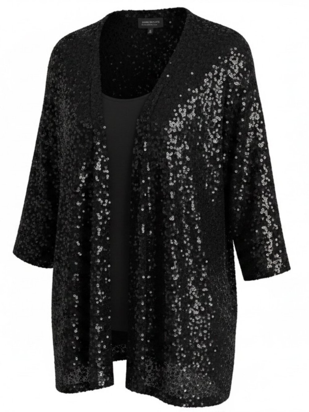 Jones New York, Plus Size, Sequined Kimono Duster, 3X - Picture 3 of 8